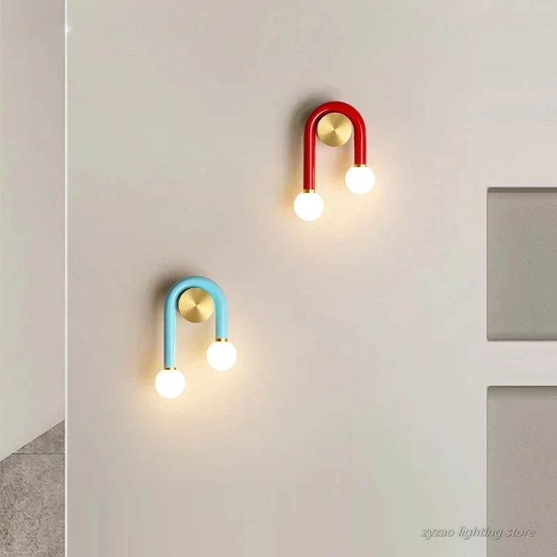 Modern Red/Blue/Pink LED Wall Sconce Decor Lighting U-Shaped Bedside Wall Lamp For Bedroom Living Room Aisle Decorative Wall Lig
Modern Red/Blue/Pink LED Wall Sconce Decor Lighting U-Shaped Bedside Wall Lamp For Bedroom Living Room Aisle Decorative Wall Lig