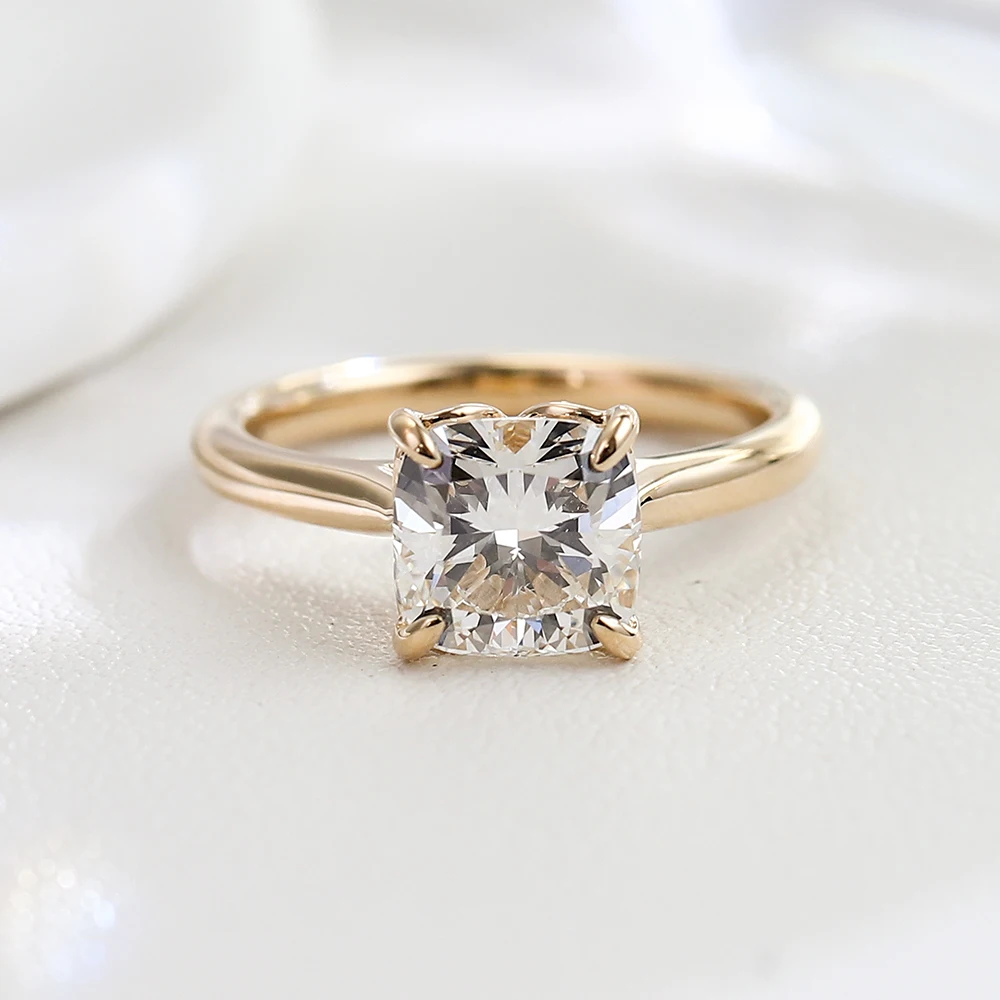Provence fine jewelry 14K 18K solid gold engagement ring cushion cut 2CT lab diamond solitaire promise wedding rings for women
Provence fine jewelry 14K 18K solid gold engagement ring cushion cut 2CT lab diamond solitaire promise wedding rings for women
