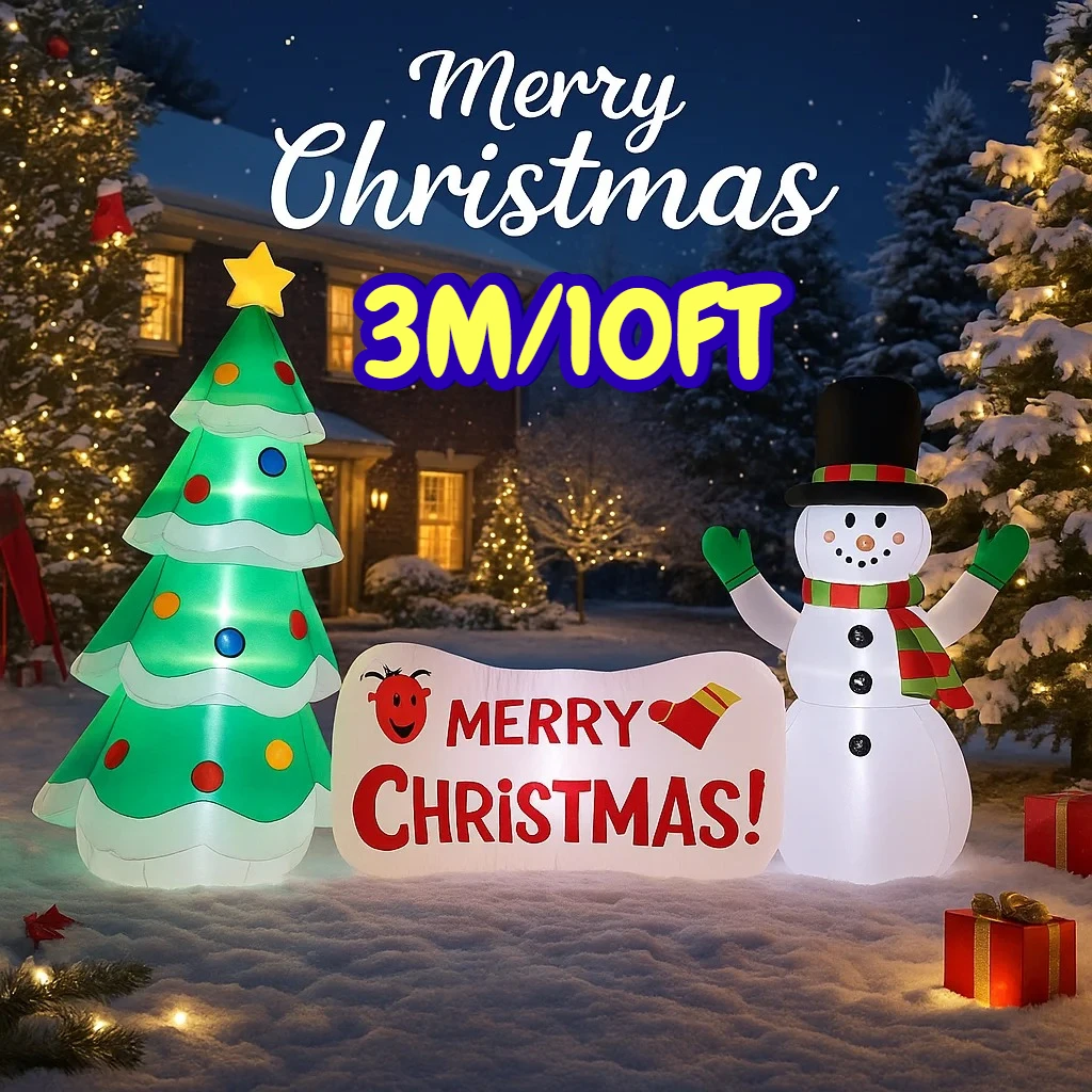 3M/10FT Snowman Christmas Tree Christmas Decorations Home Inflatable Toys With LED Lights Yard Xmas Party Diy Decor Supplies
3M/10FT Snowman Christmas Tree Christmas Decorations Home Inflatable Toys With LED Lights Yard Xmas Party Diy Decor Supplies