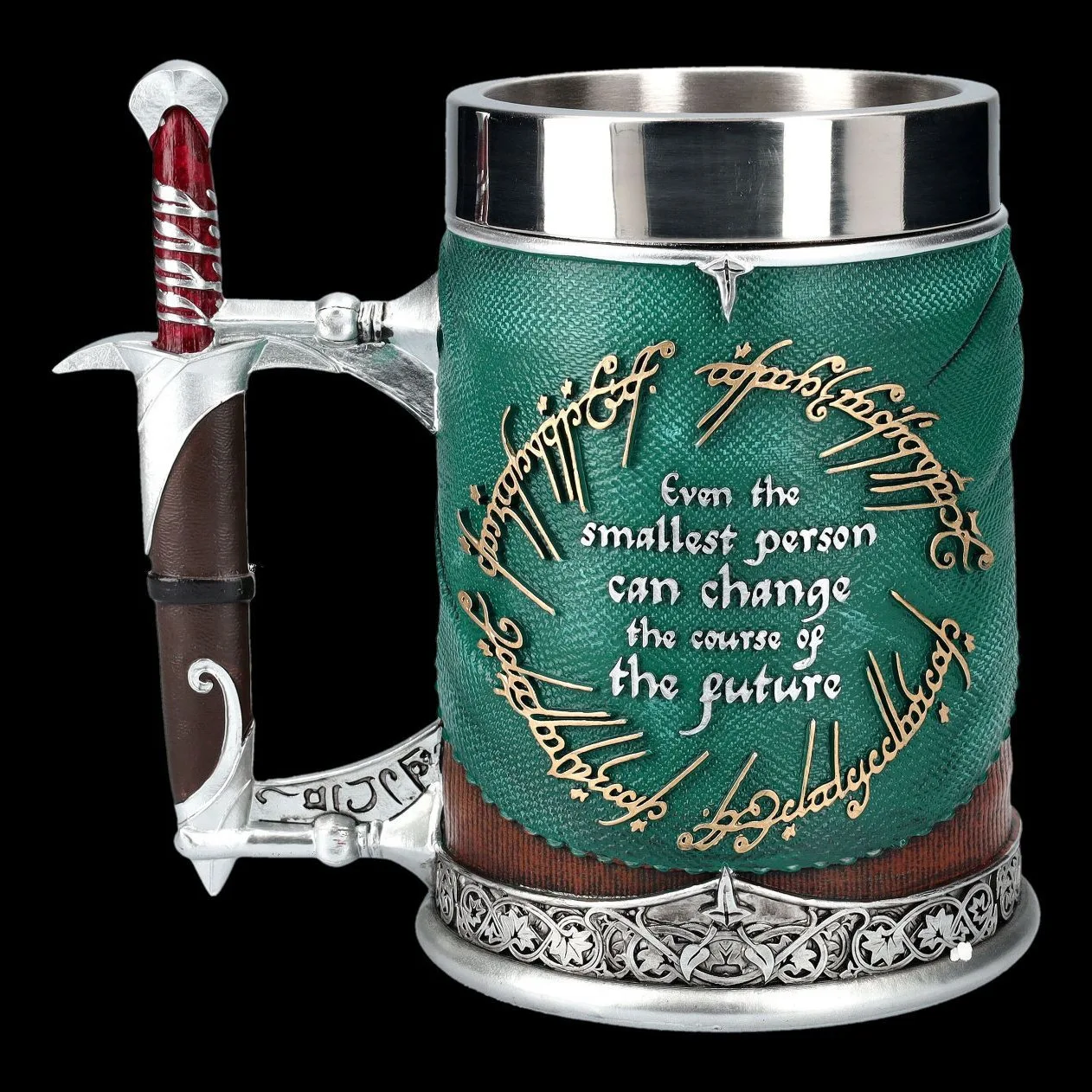 Retro Lord Rings Sword Mug Cup Stainless Steel Resin Large Capacity Bar Beer Wine Coffee Drinkware Green Leaves Cup Bar Decor
Retro Lord Rings Sword Mug Cup Stainless Steel Resin Large Capacity Bar Beer Wine Coffee Drinkware Green Leaves Cup Bar Decor