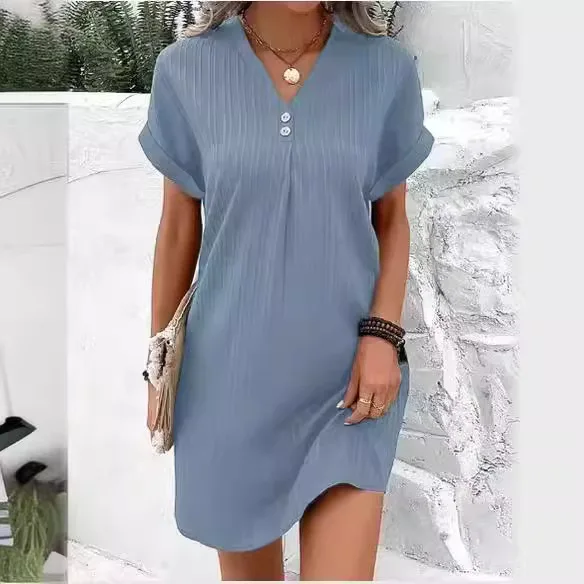 V Neck Button Down Dress Women Spring Summer Solid Color Pullover Maxi Dresses Casual Loose Boho Holiday Beach Sundress
V Neck Button Down Dress Women Spring Summer Solid Color Pullover Maxi Dresses Casual Loose Boho Holiday Beach Sundress