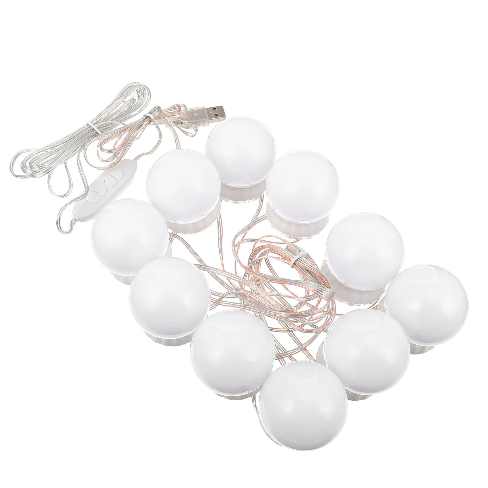 USB Powered 10 Bulbs LED Vanity Light Kit Dimmable Touch Control for Makeup Mirror Decoration Lighting Fixture Strip
USB Powered 10 Bulbs LED Vanity Light Kit Dimmable Touch Control for Makeup Mirror Decoration Lighting Fixture Strip