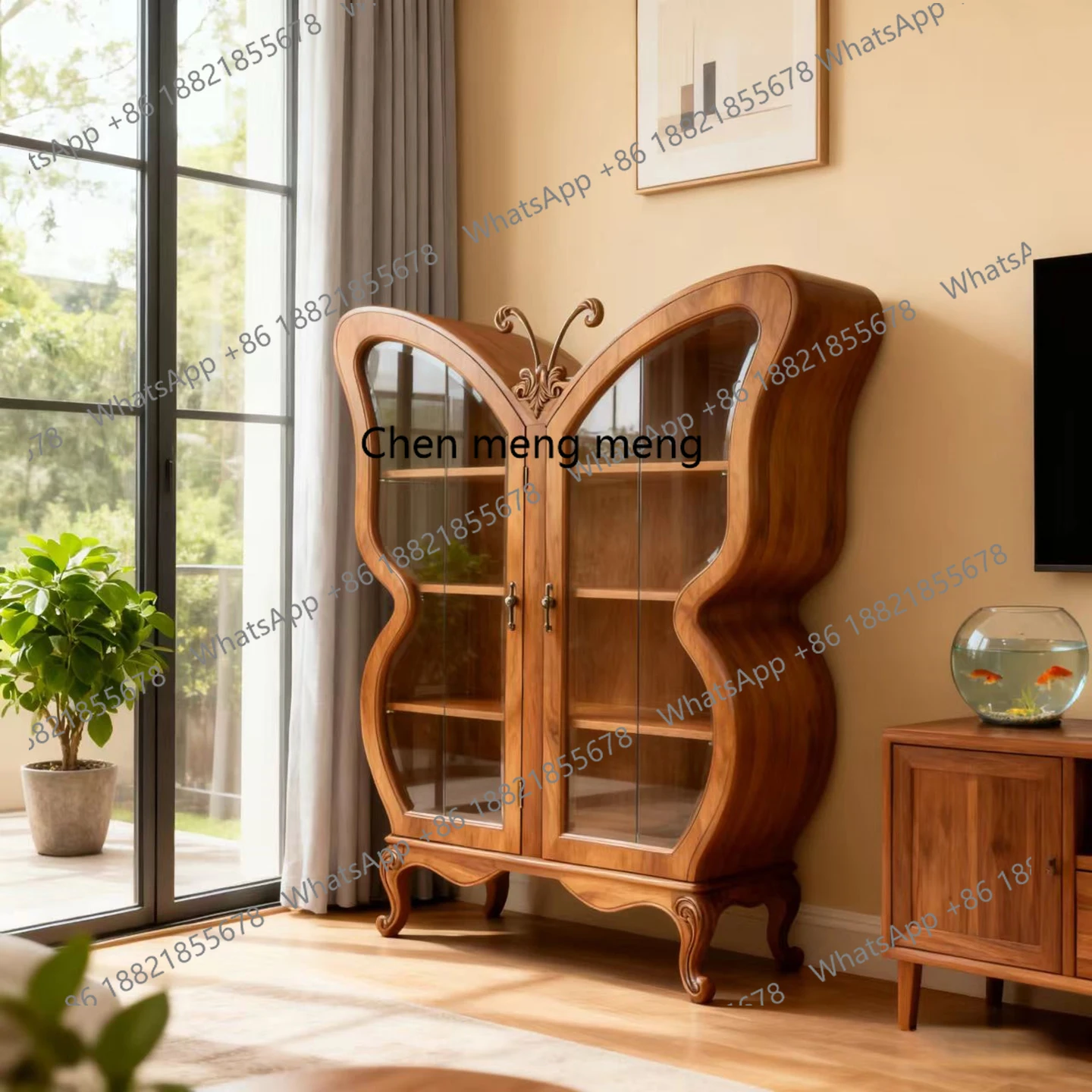 American solid wood wine cabinet, decorative cabinet, sideboard, double door against the wall, European living room, high-end
American solid wood wine cabinet, decorative cabinet, sideboard, double door against the wall, European living room, high-end