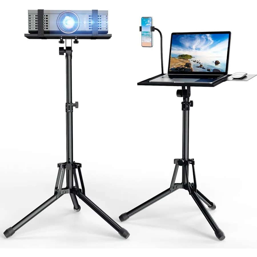 Projector Stand Laptop Tripod Stand - Portable Stand Adjustable Height 20 to 60 Inch Projector Stand with Gooseneck Phone Holde
Projector Stand Laptop Tripod Stand - Portable Stand Adjustable Height 20 to 60 Inch Projector Stand with Gooseneck Phone Holde