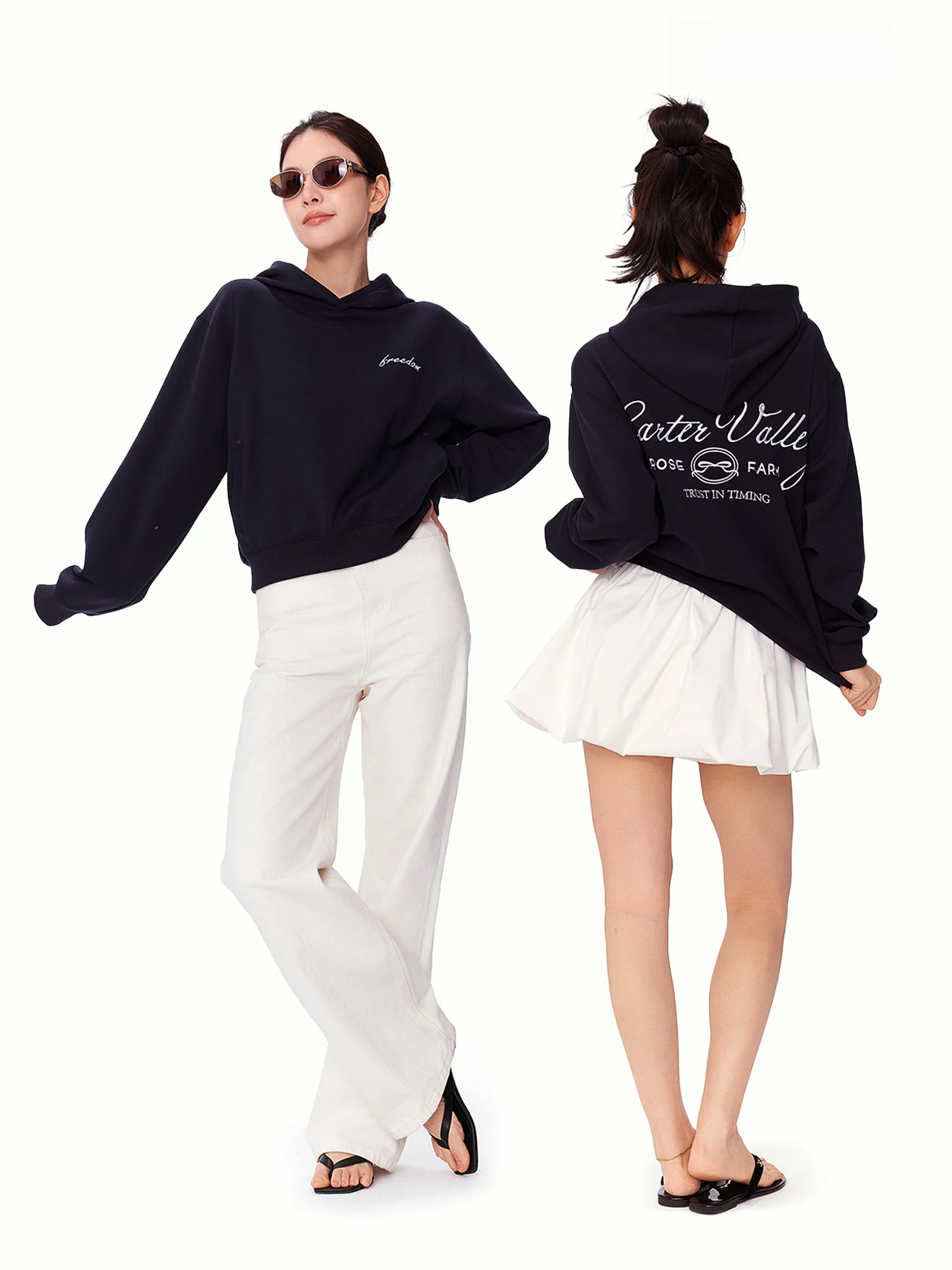 LUMIEN Vintage American Loose Print Hoodie Women's Spring New Long Sve Overhead Top Polyester Cotton Spandex Blend
LUMIEN Vintage American Loose Print Hoodie Women's Spring New Long Sve Overhead Top Polyester Cotton Spandex Blend