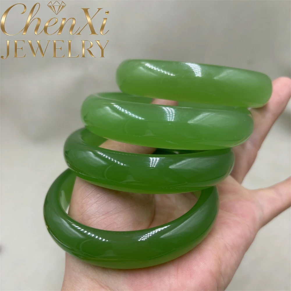 High-End Natural Apple Green Hetian Jade Wrist Bangle Gem To Prepare As Thoughtful Birthday Surprise Best Popular Gift Exquisite
High-End Natural Apple Green Hetian Jade Wrist Bangle Gem To Prepare As Thoughtful Birthday Surprise Best Popular Gift Exquisite