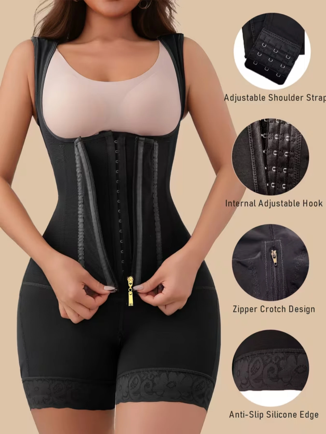 Women's Tummy Control Shapewear Bodysuit Butt Lifting Girdle Full Coverage Slimming Body Shaper for Smooth Look
Women's Tummy Control Shapewear Bodysuit Butt Lifting Girdle Full Coverage Slimming Body Shaper for Smooth Look