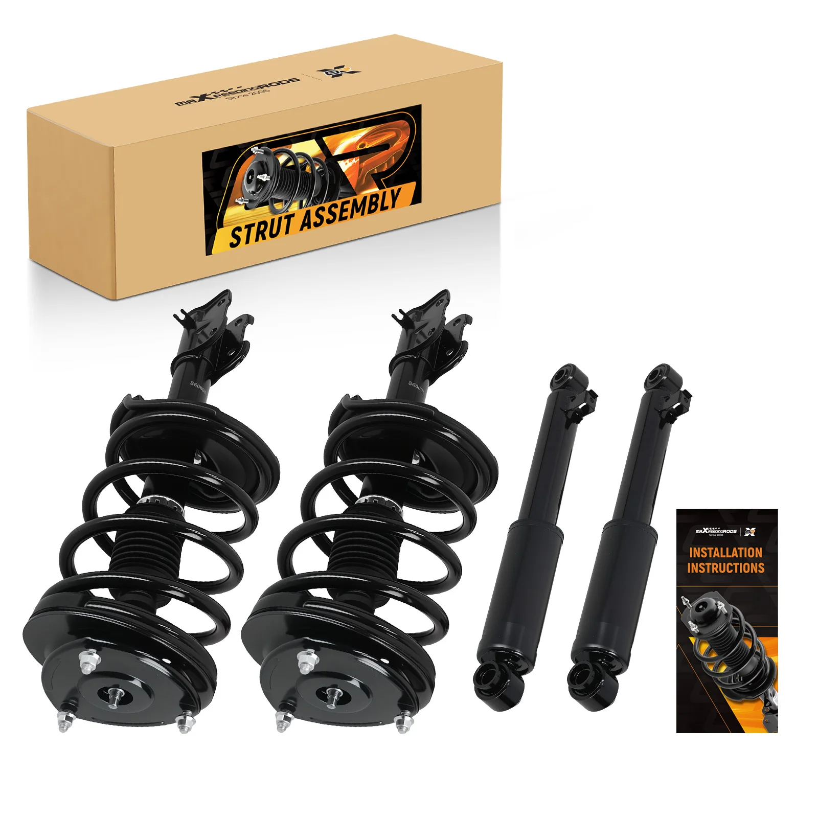 MaXpeedingrods 4pcs Front + Rear Struts Assembly with Spring Shock Absorber for Hyundai Santa Fe 2007-2009 GL/GLS/Limited/SE
MaXpeedingrods 4pcs Front + Rear Struts Assembly with Spring Shock Absorber for Hyundai Santa Fe 2007-2009 GL/GLS/Limited/SE