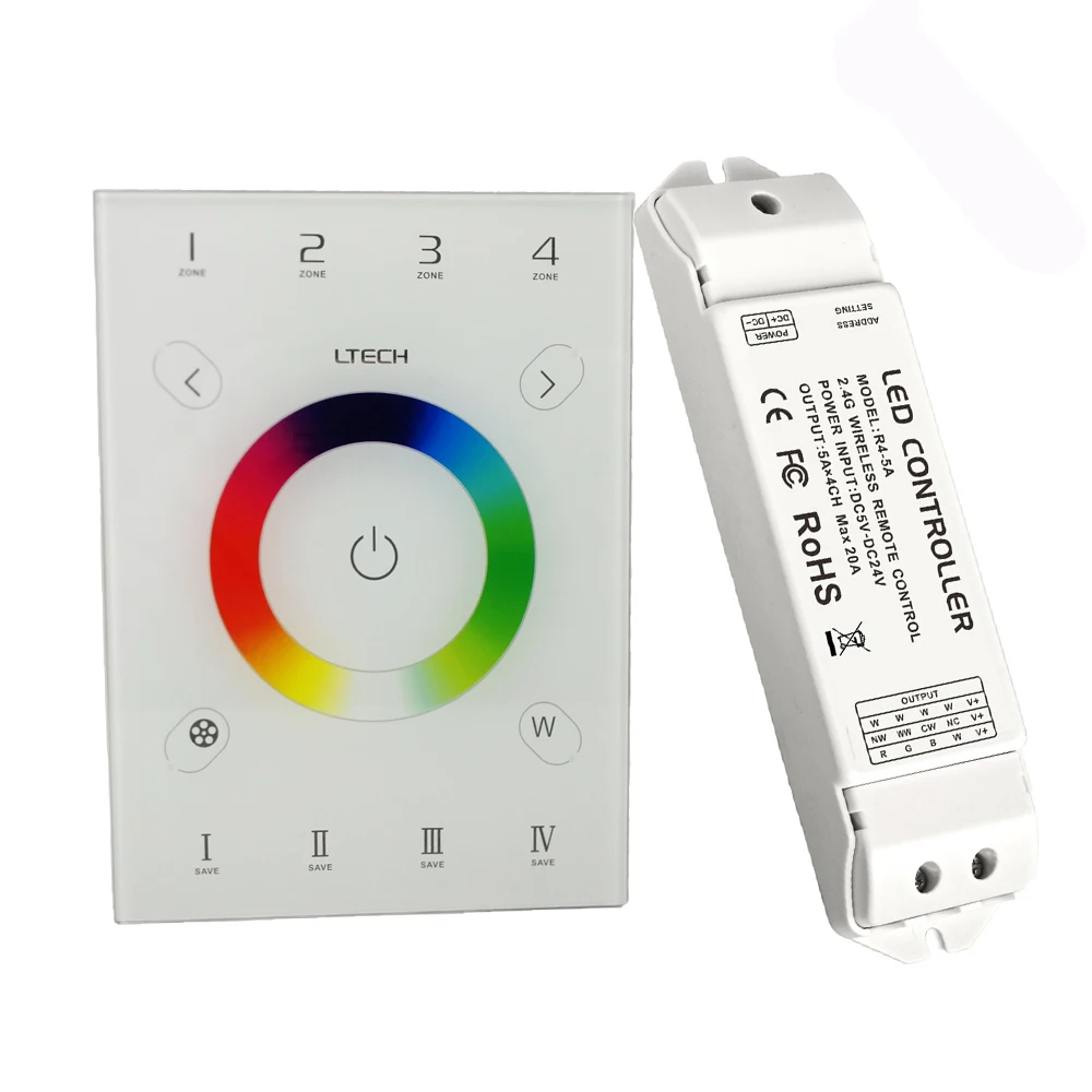 LTECH New UX8 Led RGBW Controller US Wall Touch Panel 4 Zones Dimming RGB Strip Control RF 2.4G&DMX Dual Wireless Receiver R4-5A
LTECH New UX8 Led RGBW Controller US Wall Touch Panel 4 Zones Dimming RGB Strip Control RF 2.4G&DMX Dual Wireless Receiver R4-5A