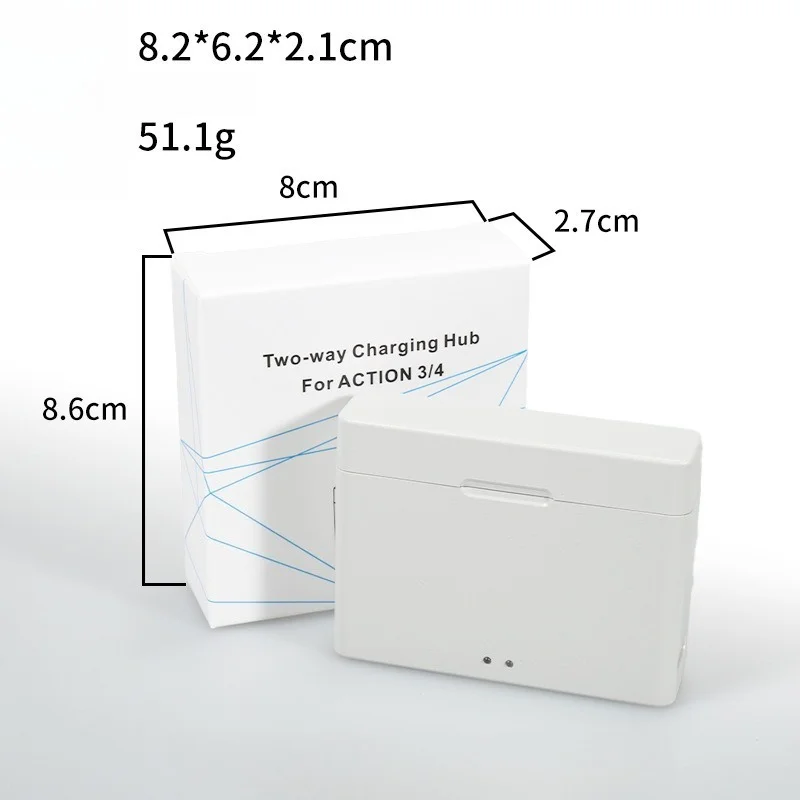 For DJI Osmo Action 4/Action 3 Battery Dual Charger Fast Charging for 1800mAh Batteries Compatible for Osmo Action 4/3 Cameras
For DJI Osmo Action 4/Action 3 Battery Dual Charger Fast Charging for 1800mAh Batteries Compatible for Osmo Action 4/3 Cameras
