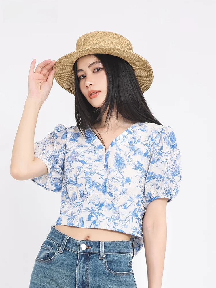 Sweet Sle Floral Print ort Sve V-Ne irt Women's Bubble Sve Waist-Cinched ort Length Blouse by JYDQD 2024 Summ...
Sweet Sle Floral Print ort Sve V-Ne irt Women's Bubble Sve Waist-Cinched ort Length Blouse by JYDQD 2024 Summ...