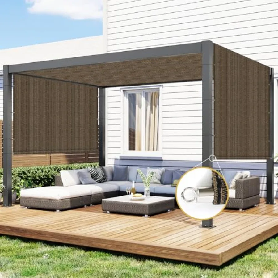 6'x16' Pergola Shade Cover with Weighted Rods and Grommets 90% UV Block Outdoor Sun Shade Cloth Canopy Replacement Cover for Pa
6'x16' Pergola Shade Cover with Weighted Rods and Grommets 90% UV Block Outdoor Sun Shade Cloth Canopy Replacement Cover for Pa