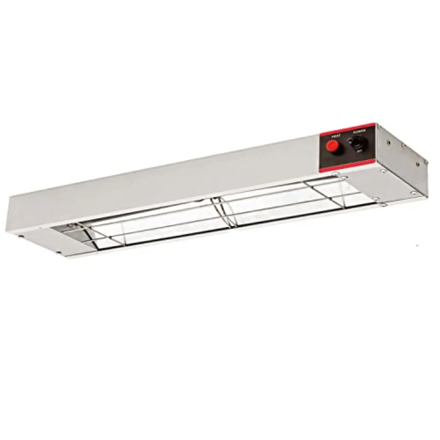 Commercial kitchen overhead food heat lamp, stainless steel, silver, 36-inch 850W warming strip with chain mount and US plug fo
Commercial kitchen overhead food heat lamp, stainless steel, silver, 36-inch 850W warming strip with chain mount and US plug fo