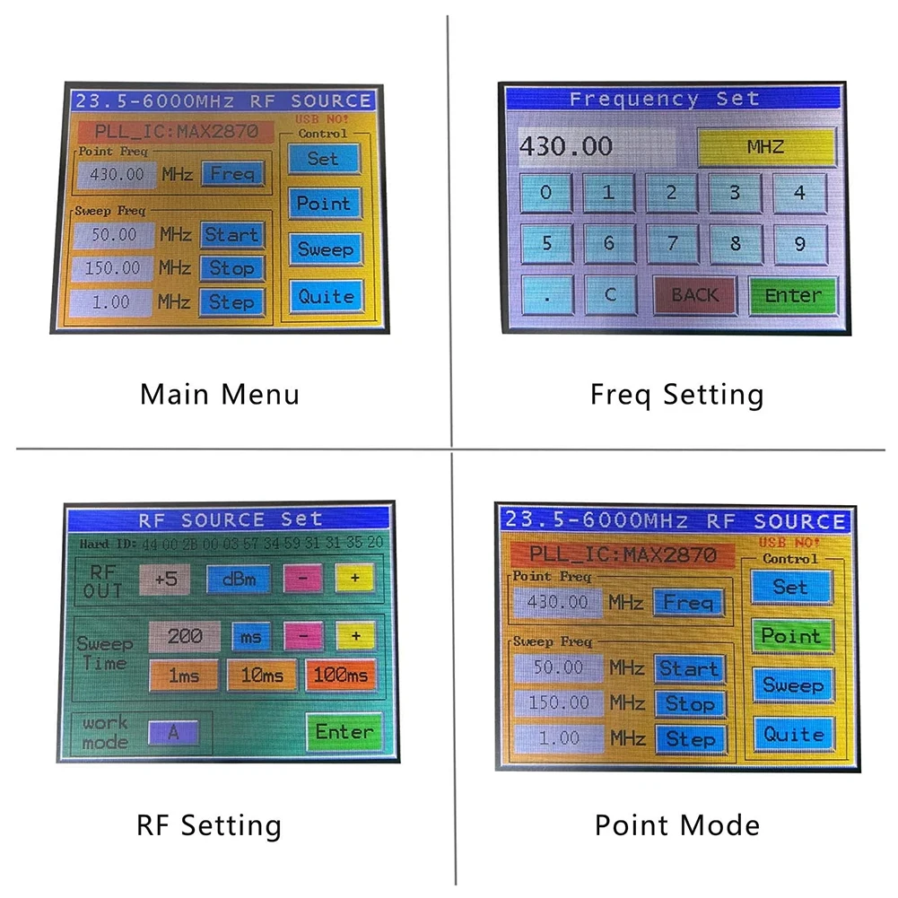 1pcs MAX2870 RF Signal Generator 23.5MHz-6GHz Sweep Mode With 2.8 Inch Touch LCD For Radio Frequency Testing Equipment
1pcs MAX2870 RF Signal Generator 23.5MHz-6GHz Sweep Mode With 2.8 Inch Touch LCD For Radio Frequency Testing Equipment