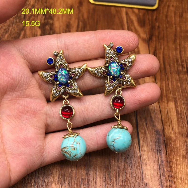 European and American vintage jewelry - sea star green pendant elastic braceletearrings brooch - women's jewelry
European and American vintage jewelry - sea star green pendant elastic braceletearrings brooch - women's jewelry