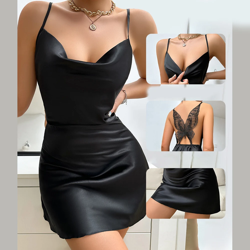 Sexy Women's Nightgowns Home Clothes Erotic Lingerie For Wedding Night Nightdress Lace Ice Silk Thin Backless Summer Pajamas
Sexy Women's Nightgowns Home Clothes Erotic Lingerie For Wedding Night Nightdress Lace Ice Silk Thin Backless Summer Pajamas