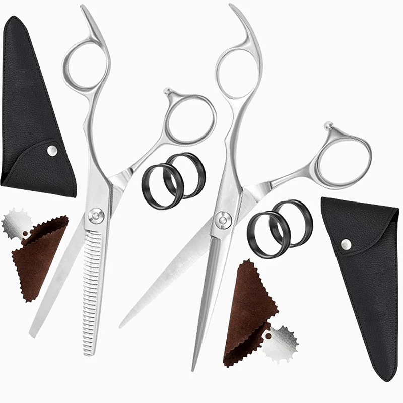 6-Inch 440C Professional Hairdresser Scissors Set for Barbers Hair Salon Specialized Flat And Thinning Scissors Kit
6-Inch 440C Professional Hairdresser Scissors Set for Barbers Hair Salon Specialized Flat And Thinning Scissors Kit