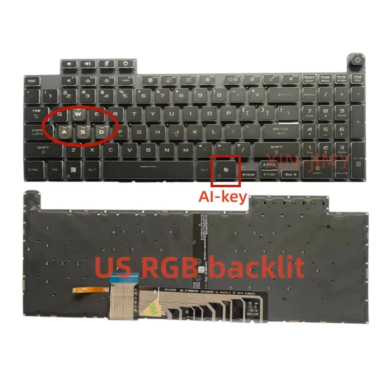 US RGB backlit Keyboard For Asus TUF Gaming A15 F15 FA507 FA507RC FA507RE FX507 FX517 A17 FA707 F17 FX707 FX707ZC AI-key
US RGB backlit Keyboard For Asus TUF Gaming A15 F15 FA507 FA507RC FA507RE FX507 FX517 A17 FA707 F17 FX707 FX707ZC AI-key
