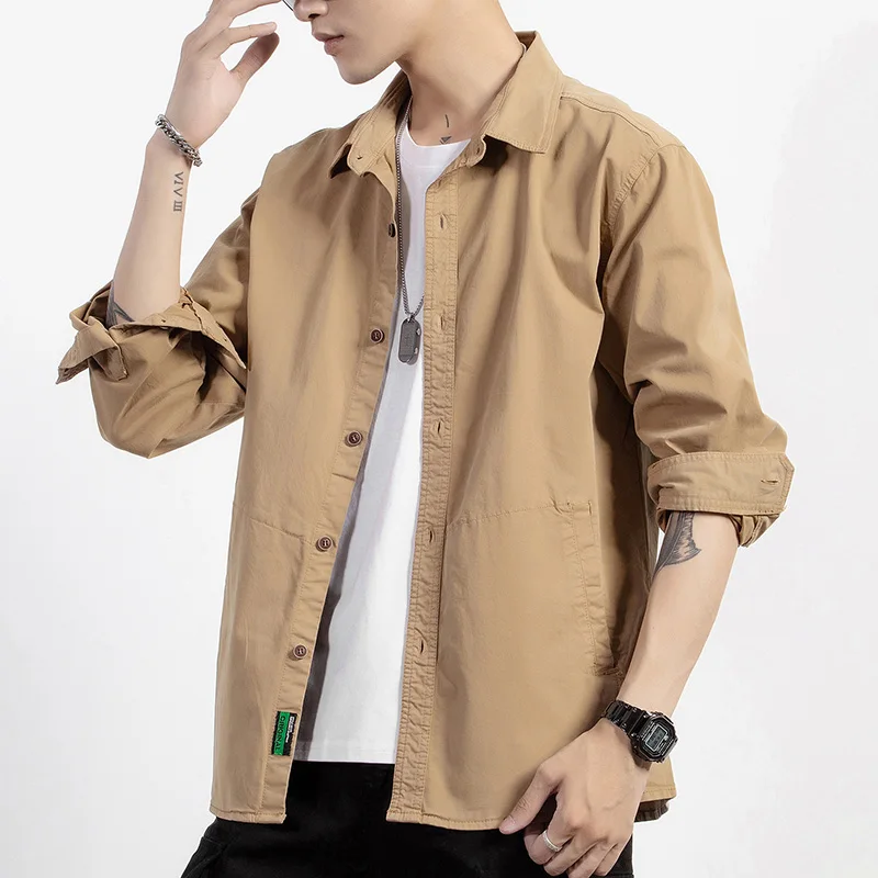 Cargo Loose Shirt Jacket Men Long Sleeve Casual Cotton Shirts Spring Autumn Button Lapel Work Coat New Solid Color Tops Outdoor
Cargo Loose Shirt Jacket Men Long Sleeve Casual Cotton Shirts Spring Autumn Button Lapel Work Coat New Solid Color Tops Outdoor