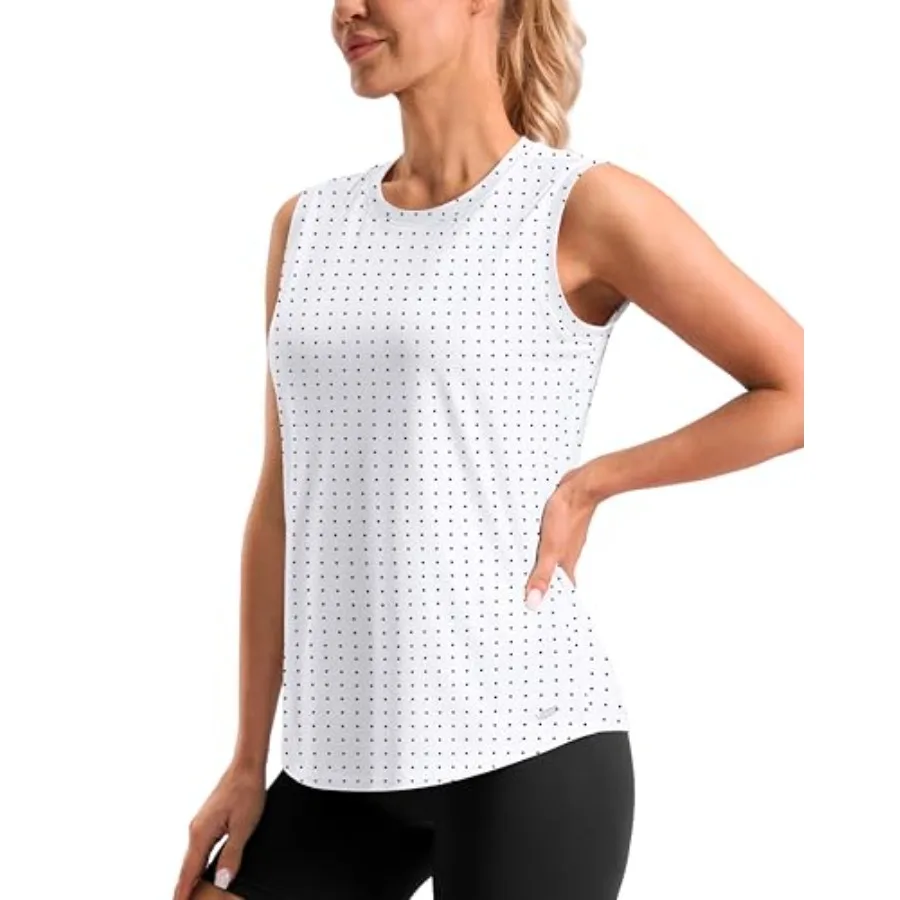 Viodia Women's Sleeveless Loose Fit Workout Tops Quick Dry Running Athletic Shirts High Neck Tennis Yoga Tank Tops for Women
Viodia Women's Sleeveless Loose Fit Workout Tops Quick Dry Running Athletic Shirts High Neck Tennis Yoga Tank Tops for Women