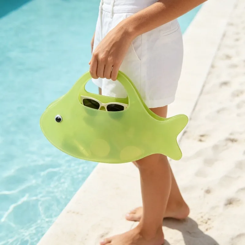 Summer seaside vacation jelly fish handbag transparent matte texture TPU handbag
Summer seaside vacation jelly fish handbag transparent matte texture TPU handbag