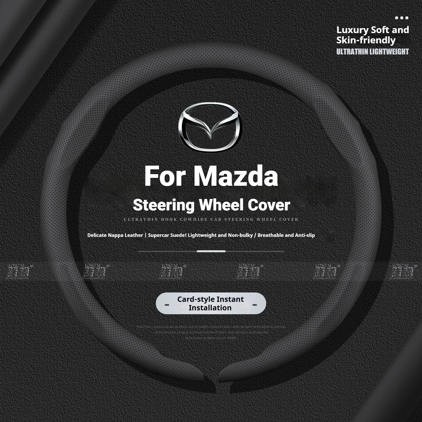 Car snap-on Leathe steering wheel cover For Mazda 3 5 6 Axela Atenza CX30 CX5 CX8 CX9 MX5 RX8 RX7 BT50 SKYACTIV Auto Accessories
Car snap-on Leathe steering wheel cover For Mazda 3 5 6 Axela Atenza CX30 CX5 CX8 CX9 MX5 RX8 RX7 BT50 SKYACTIV Auto Accessories