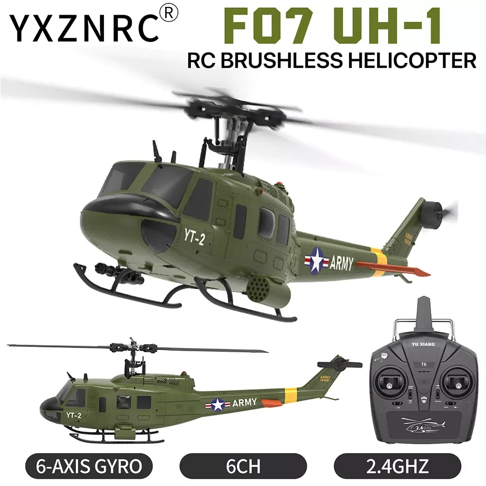 UH-1 HUEY Scale 1:34 YUXIANG F07 RC Helicopter 2.4G 6CH Altitude Hold Optical Flow Positioning Dual Brushless Mode 1 Mode 2
UH-1 HUEY Scale 1:34 YUXIANG F07 RC Helicopter 2.4G 6CH Altitude Hold Optical Flow Positioning Dual Brushless Mode 1 Mode 2