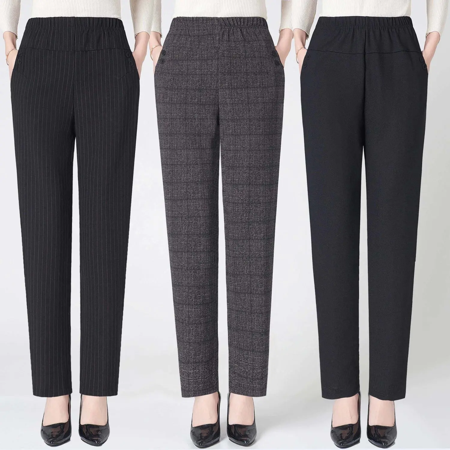 Women Pants High Waist Office Wear Solid 2023 Spring Summer Ankle-Length Pants Fashion Streetwear Elasticity Female Trousers X10
Women Pants High Waist Office Wear Solid 2023 Spring Summer Ankle-Length Pants Fashion Streetwear Elasticity Female Trousers X10