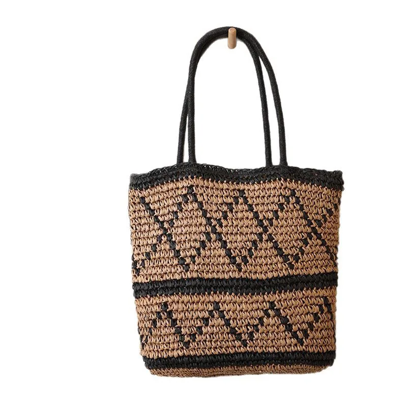 Retro Diamond Grid Single Shoulder Grass Woven Bag Vacation Style Beach Fashionable Women's Bag
Retro Diamond Grid Single Shoulder Grass Woven Bag Vacation Style Beach Fashionable Women's Bag