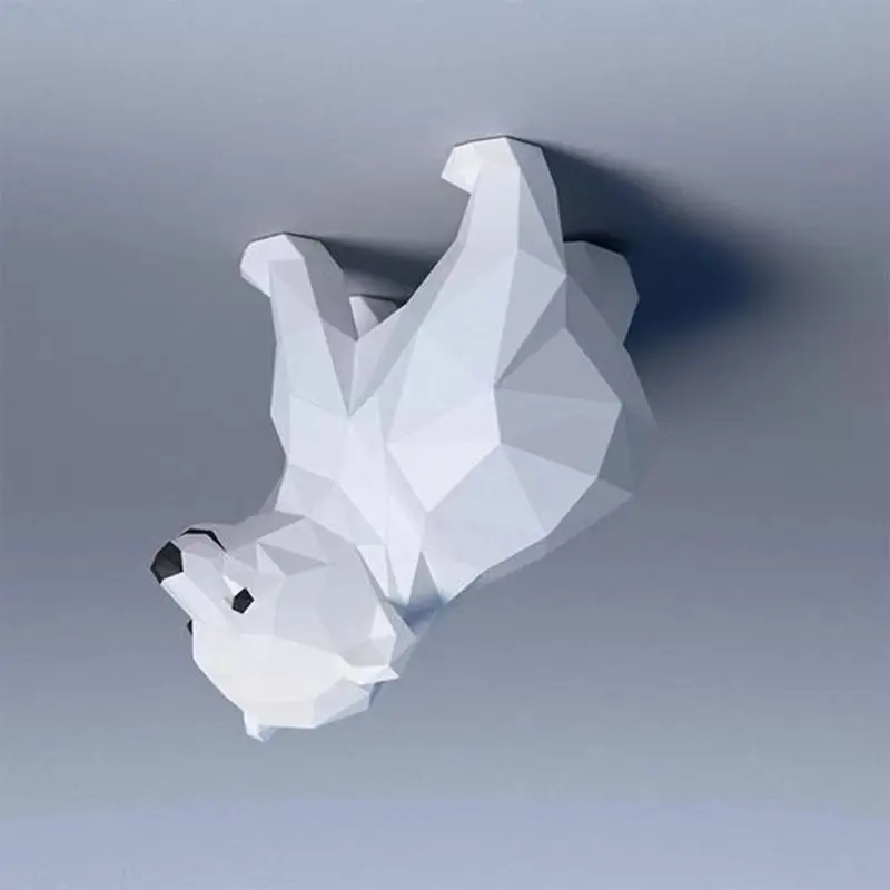Baby Polar Bear Cubs Paper Model Kit Geometric Polygon Papercraft Creative 3D Models Children's Room Decoration Home Ornaments
Baby Polar Bear Cubs Paper Model Kit Geometric Polygon Papercraft Creative 3D Models Children's Room Decoration Home Ornaments
