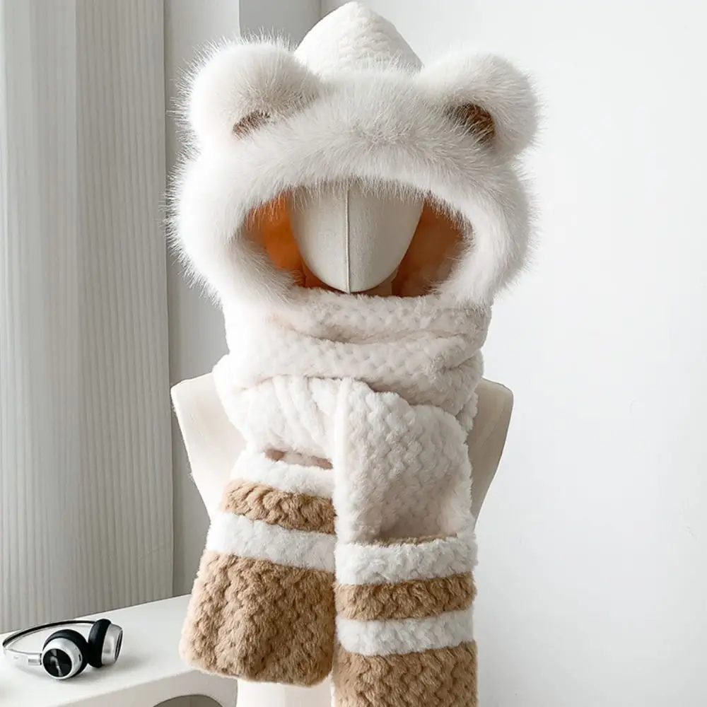 High-Value Bear Protection Hat Soft Thickened Design Integrated Cap Gloves Scarf Pullover Sweet Ear Protection Hat
High-Value Bear Protection Hat Soft Thickened Design Integrated Cap Gloves Scarf Pullover Sweet Ear Protection Hat