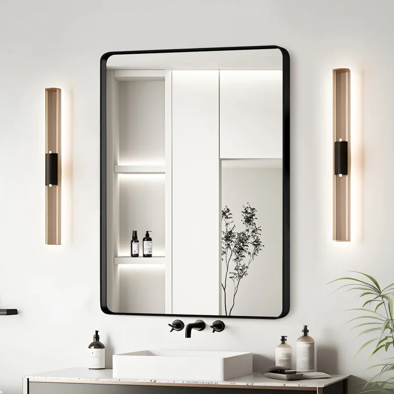 20x30 Inch Black Aluminum Frame Bathroom Mirror
20x30 Inch Black Aluminum Frame Bathroom Mirror