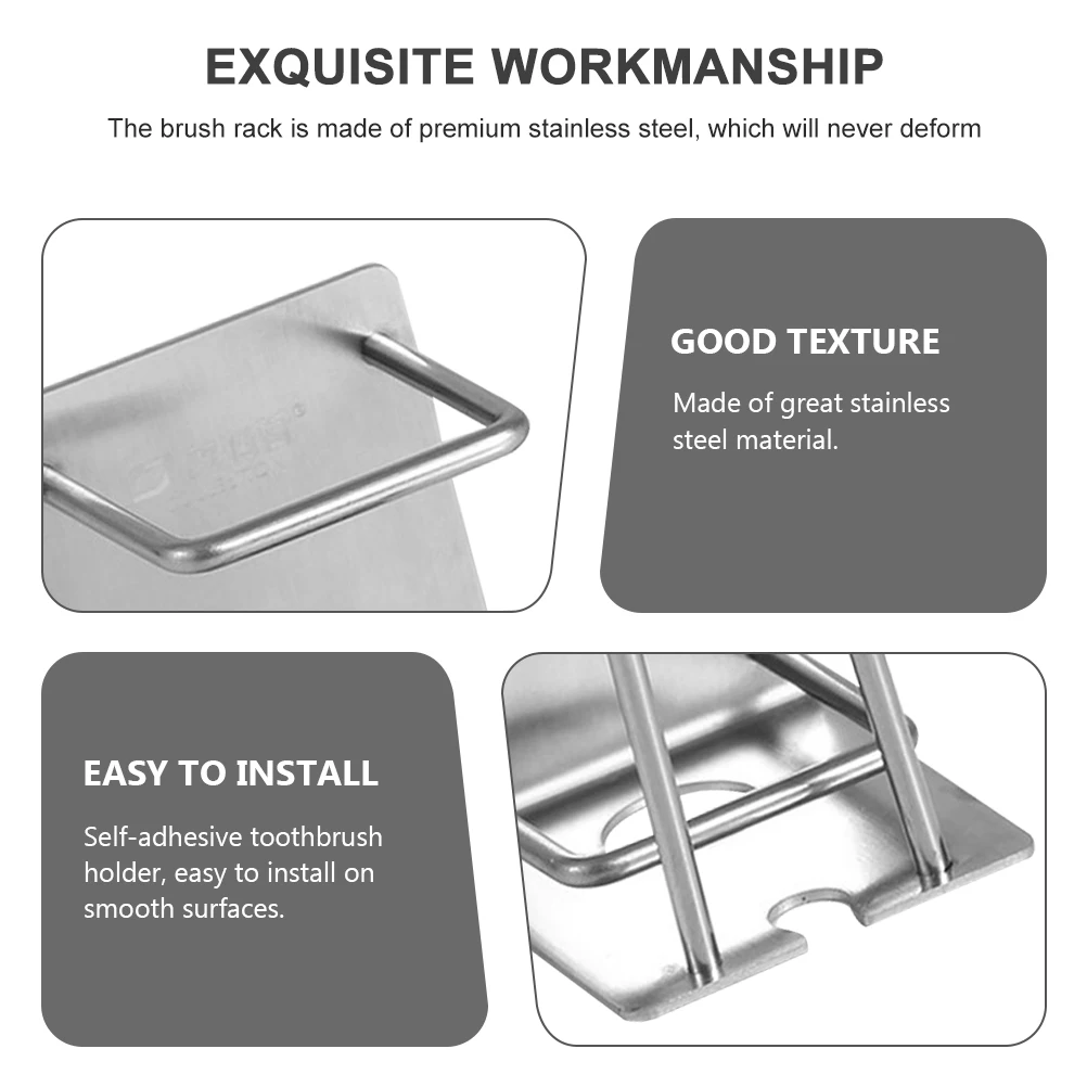 Stainless Steel Toothbrush Holder Wall Mount Mouthwash Cup Rack Self Adhesive Easy Install Smooth Rounded Edge Tile Glass
Stainless Steel Toothbrush Holder Wall Mount Mouthwash Cup Rack Self Adhesive Easy Install Smooth Rounded Edge Tile Glass