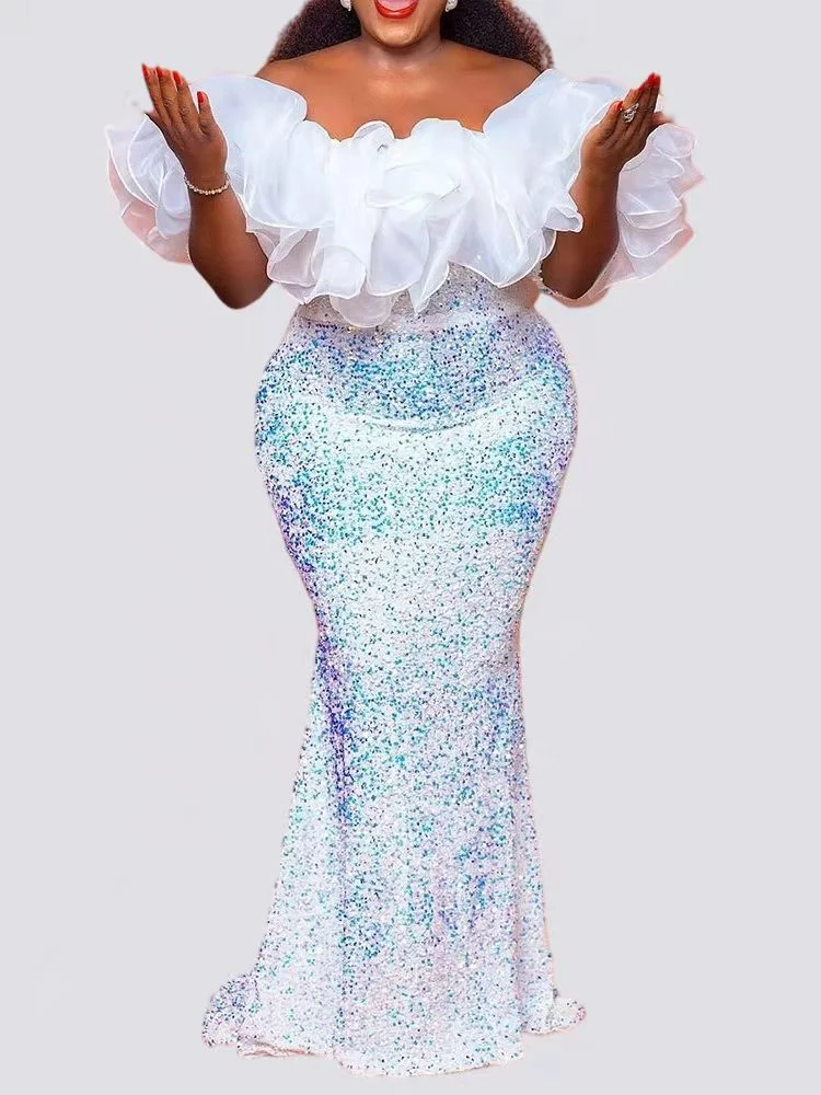 2023 African Dresses for Women Sequin Wedding Dashiki Clothing Trumpet Mermaid Long Maxi Dress Robe African Christmas Clothing
2023 African Dresses for Women Sequin Wedding Dashiki Clothing Trumpet Mermaid Long Maxi Dress Robe African Christmas Clothing