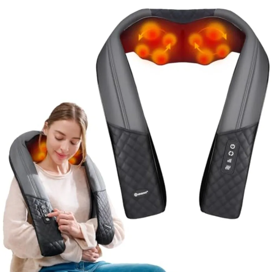 Neck and Shoulder Massager with Heat 2025 Upgraded 4D Shiatsu Massage Device Featuring 16 Adjustable Massage Nodes for Targeted
Neck and Shoulder Massager with Heat 2025 Upgraded 4D Shiatsu Massage Device Featuring 16 Adjustable Massage Nodes for Targeted