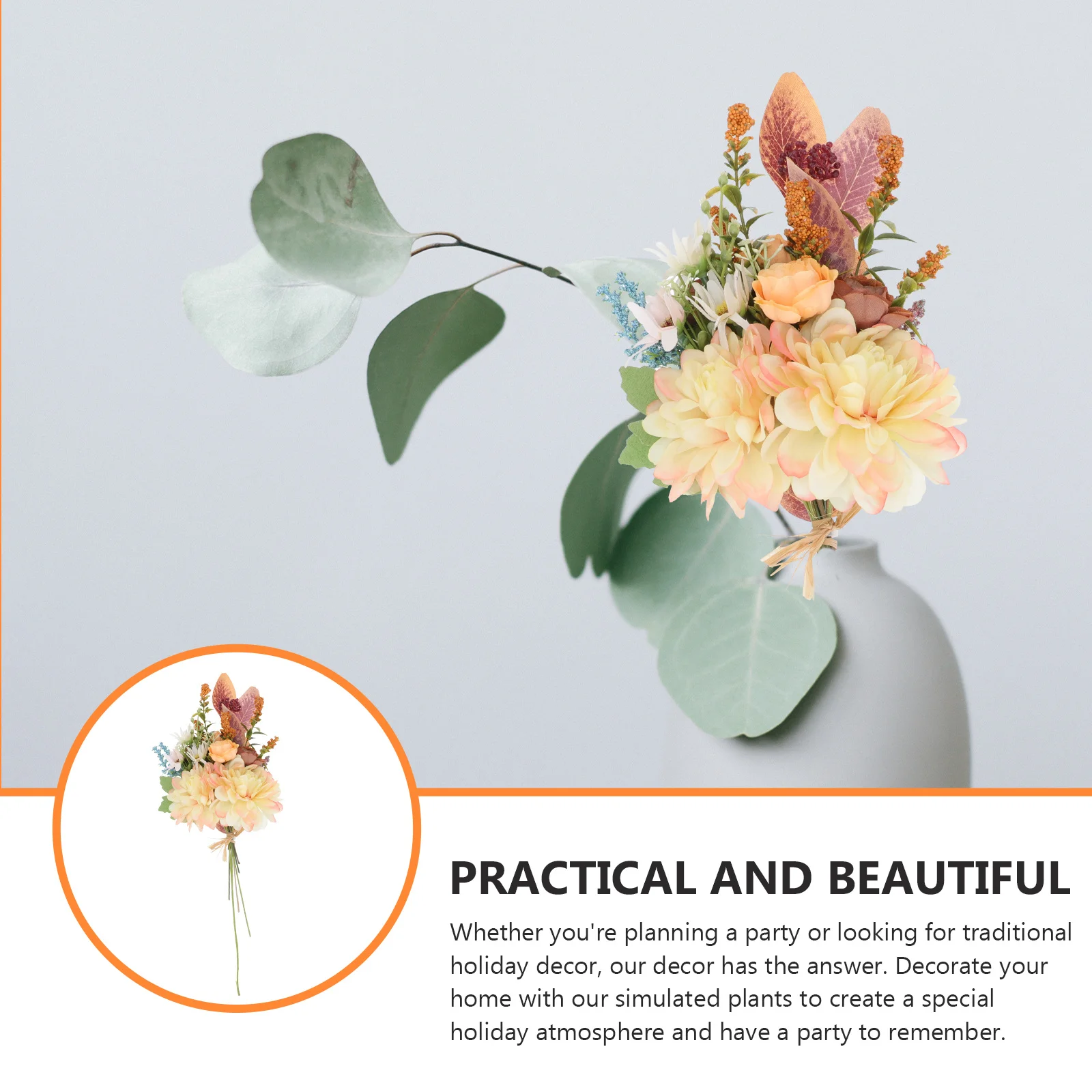 1pc Artificial Flower Bouquet Realistic Simulation Floral Decor For Home Wedding Party Living Room Decoration Faux Blooms
1pc Artificial Flower Bouquet Realistic Simulation Floral Decor For Home Wedding Party Living Room Decoration Faux Blooms