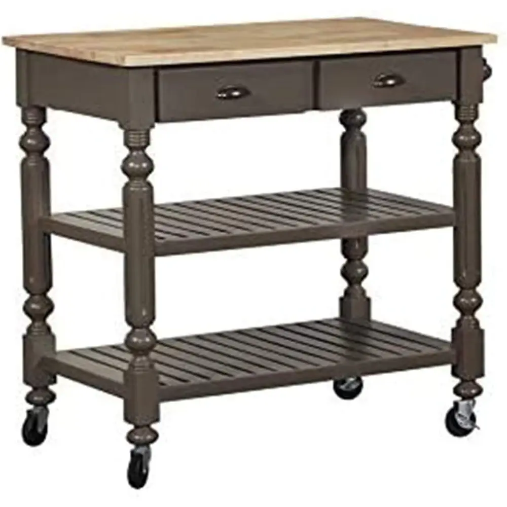 Grey Kitchen Cart - Natural Wood Style
Grey Kitchen Cart - Natural Wood Style