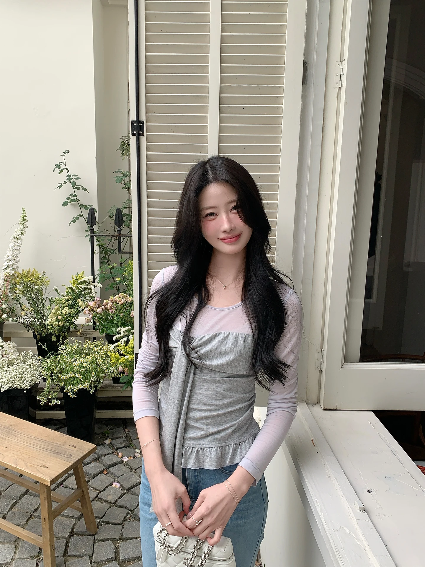 JeJuna Girl's Spring Long Sleeve Tee Splice Fake Two-Piece See-through Design Slimming Top Cotton 25 Ladies Fashion
JeJuna Girl's Spring Long Sleeve Tee Splice Fake Two-Piece See-through Design Slimming Top Cotton 25 Ladies Fashion
