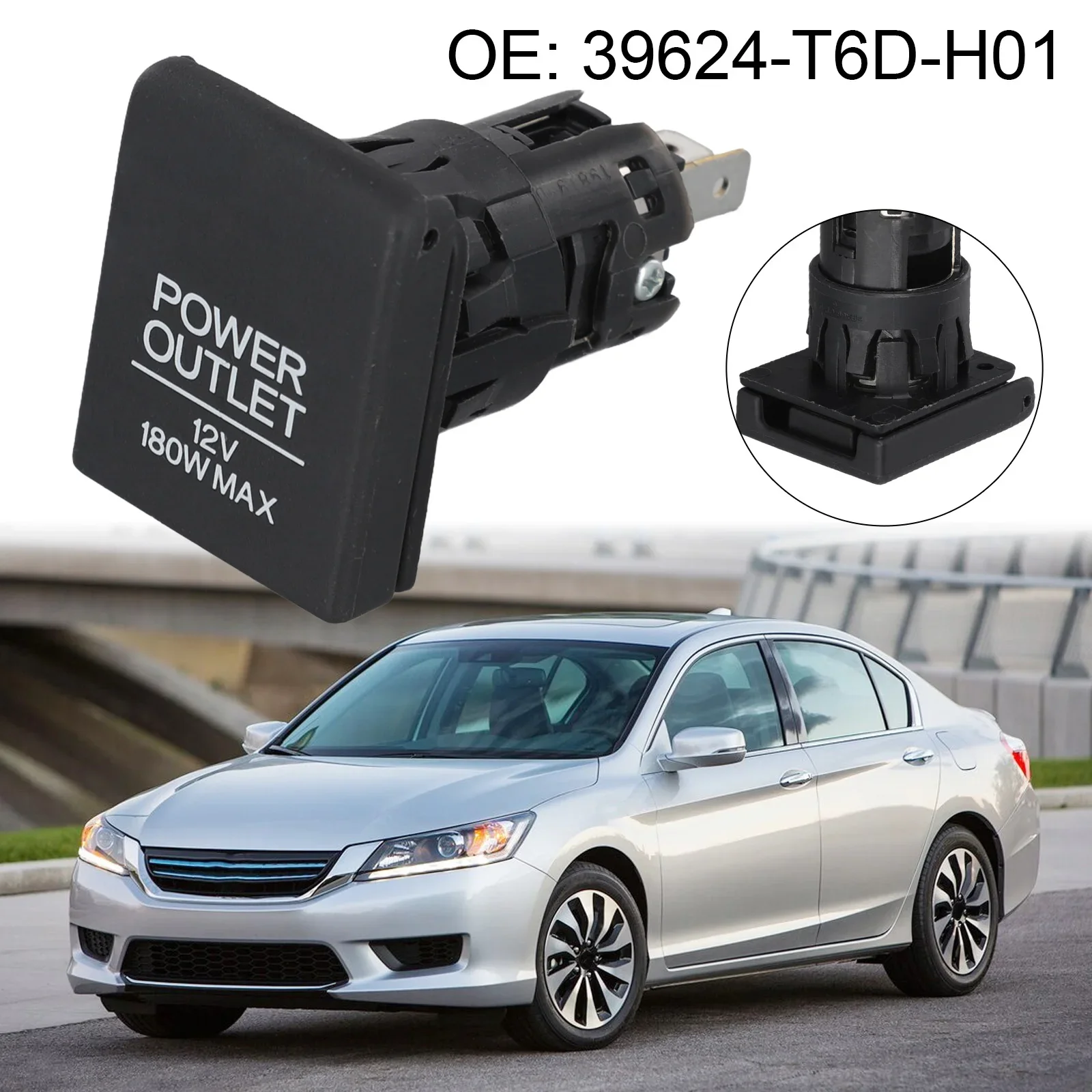 Replacement Power Socket Plug Outlet for Honda For CRV For Civic Crider XRV Quick Installation Easy to Use Black Color
Replacement Power Socket Plug Outlet for Honda For CRV For Civic Crider XRV Quick Installation Easy to Use Black Color