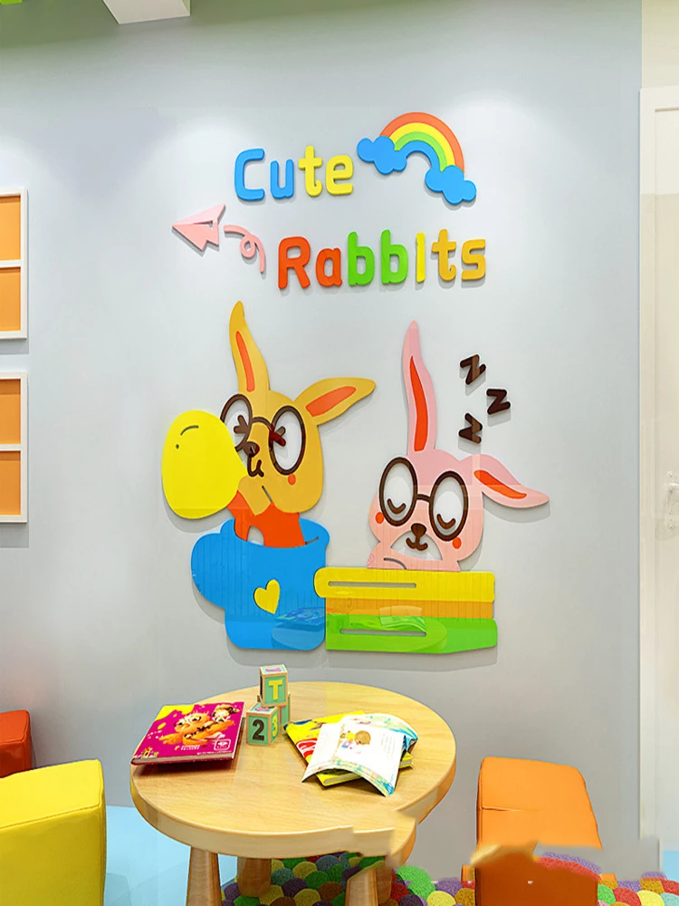 Cartoon Bunny 3D Three-Dimensional Acrylic Custom Children's Bedroom Bedside Wall Self-Adhesive Decorative Stickers
Cartoon Bunny 3D Three-Dimensional Acrylic Custom Children's Bedroom Bedside Wall Self-Adhesive Decorative Stickers