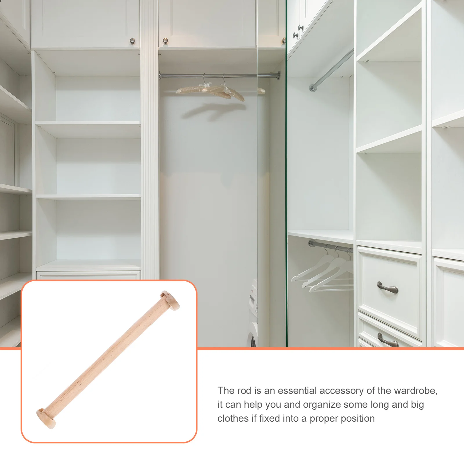 40-50Cm Solid Wood Closet Rod Beech Hanging Pole Heavy Duty Wardrobe Organizer for Home Hotel Clothing Storage
40-50Cm Solid Wood Closet Rod Beech Hanging Pole Heavy Duty Wardrobe Organizer for Home Hotel Clothing Storage