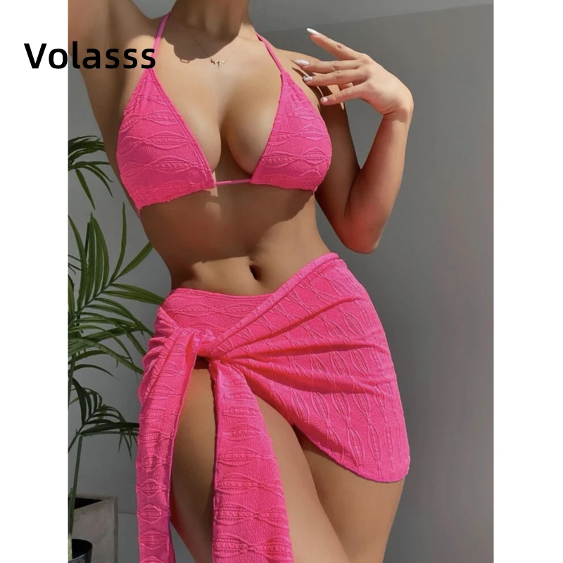 Пикантный бразильский купальник VOLASSS со шнуровкой, Женская юбка-тройка, бикини, новая пляжная одежда с высокой талией, женский купальник с треугольной оборкой
Пикантный бразильский купальник VOLASSS со шнуровкой, Женская юбка-тройка, бикини, новая пляжная одежда с высокой талией, женский купальник с треугольной оборкой