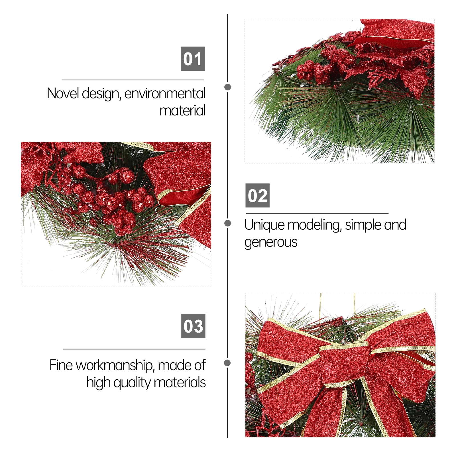 Christmas Decoration Door Hanging Xmas Garland Party Pine Needle Wreath Berry Wall Pendant Holiday Decor Simulation Home Decor
Christmas Decoration Door Hanging Xmas Garland Party Pine Needle Wreath Berry Wall Pendant Holiday Decor Simulation Home Decor