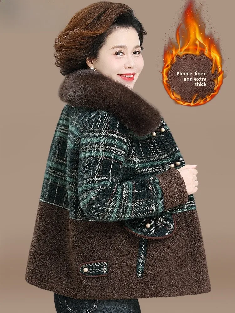 Утепленное хлопковое пальто для мам, зимнее модное шерстяное пальто для женщин среднего и старшего возраста, осенне-зимнее, из пушистого хлопка
Утепленное хлопковое пальто для мам, зимнее модное шерстяное пальто для женщин среднего и старшего возраста, осенне-зимнее, из пушистого хлопка