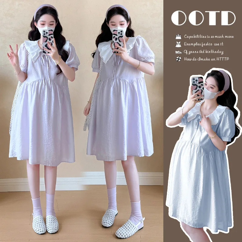 Summer Maternity Dress: French-Inspired Tencel Babydoll Dress - Sweet &Sophisticated Pregnancy Wear for Plus-Size Expecting Moms
Summer Maternity Dress: French-Inspired Tencel Babydoll Dress - Sweet &Sophisticated Pregnancy Wear for Plus-Size Expecting Moms