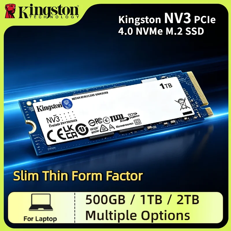 Kingston NV3 2TB 1TB 500GB M.2 2280 PCIe 4.0 NVMe SSD Up to 6000MB s Internal Hard Drive High TBW for Laptop Pro Max
Kingston NV3 2TB 1TB 500GB M.2 2280 PCIe 4.0 NVMe SSD Up to 6000MB s Internal Hard Drive High TBW for Laptop Pro Max