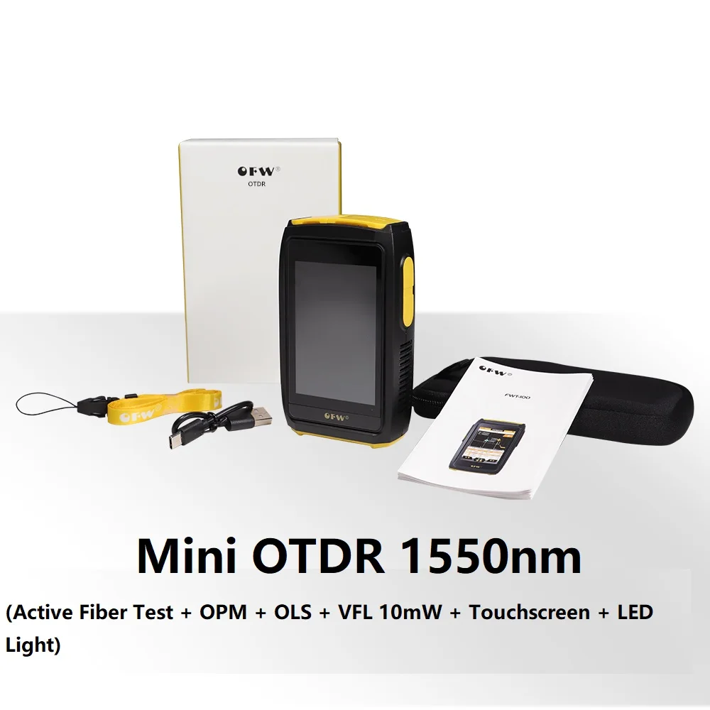 Mini OTDR Active Fiber Live Test 1550nm 20dB Optical Fiber Reflectometer Touch Screen OPM VFL OLS Fiber Tester SC Connector
Mini OTDR Active Fiber Live Test 1550nm 20dB Optical Fiber Reflectometer Touch Screen OPM VFL OLS Fiber Tester SC Connector
