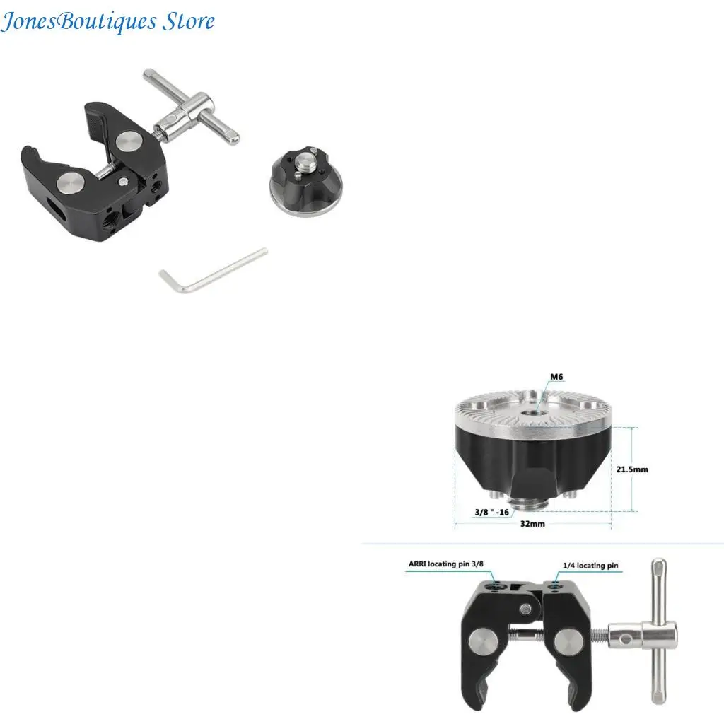 Crabbing Clamp With Rosette Mount Female Thread & 1/4-20 Threaded Holes W8KE
Crabbing Clamp With Rosette Mount Female Thread & 1/4-20 Threaded Holes W8KE