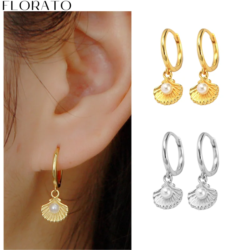 Florato 925 Sterling Silver Ear Needle Shell Pearl Pendant Hoop Earrings For Women Retro earring Fashion Wedding Party Jewellery
Florato 925 Sterling Silver Ear Needle Shell Pearl Pendant Hoop Earrings For Women Retro earring Fashion Wedding Party Jewellery