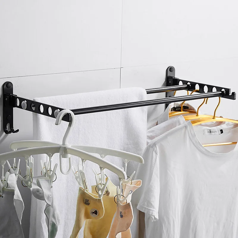 Folding Clothes Hanger Wall Mount Retractable Cloth Drying Rack Indoor & Outdoor Space Saving Aluminum Home Laundry Clothesline
Folding Clothes Hanger Wall Mount Retractable Cloth Drying Rack Indoor & Outdoor Space Saving Aluminum Home Laundry Clothesline